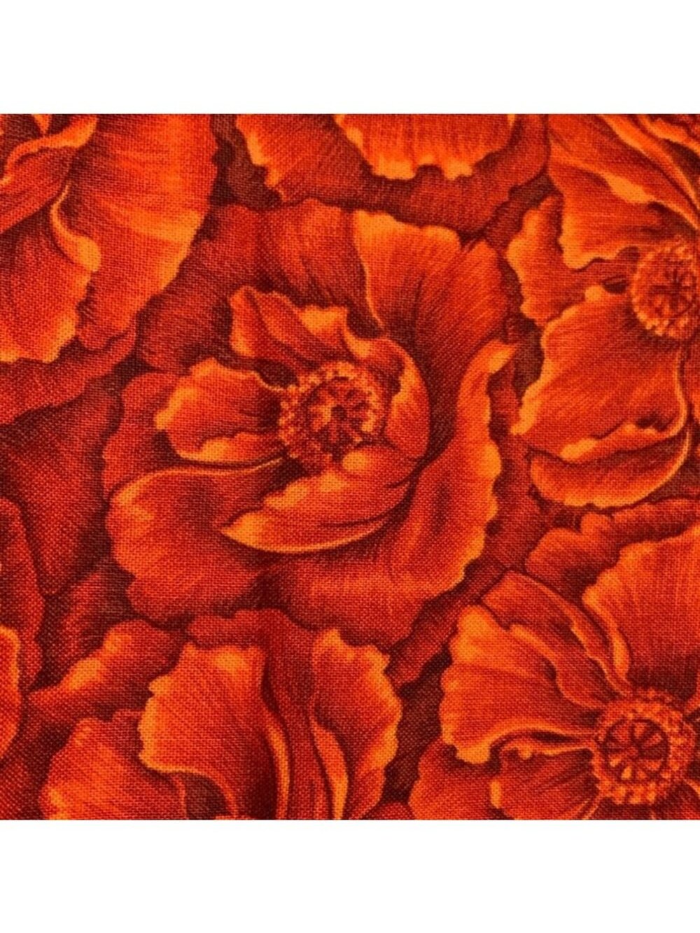 Rainbow Poppy Fat Quarter 18x22" Cotton Fabric Freedom Quilting Sewing Red